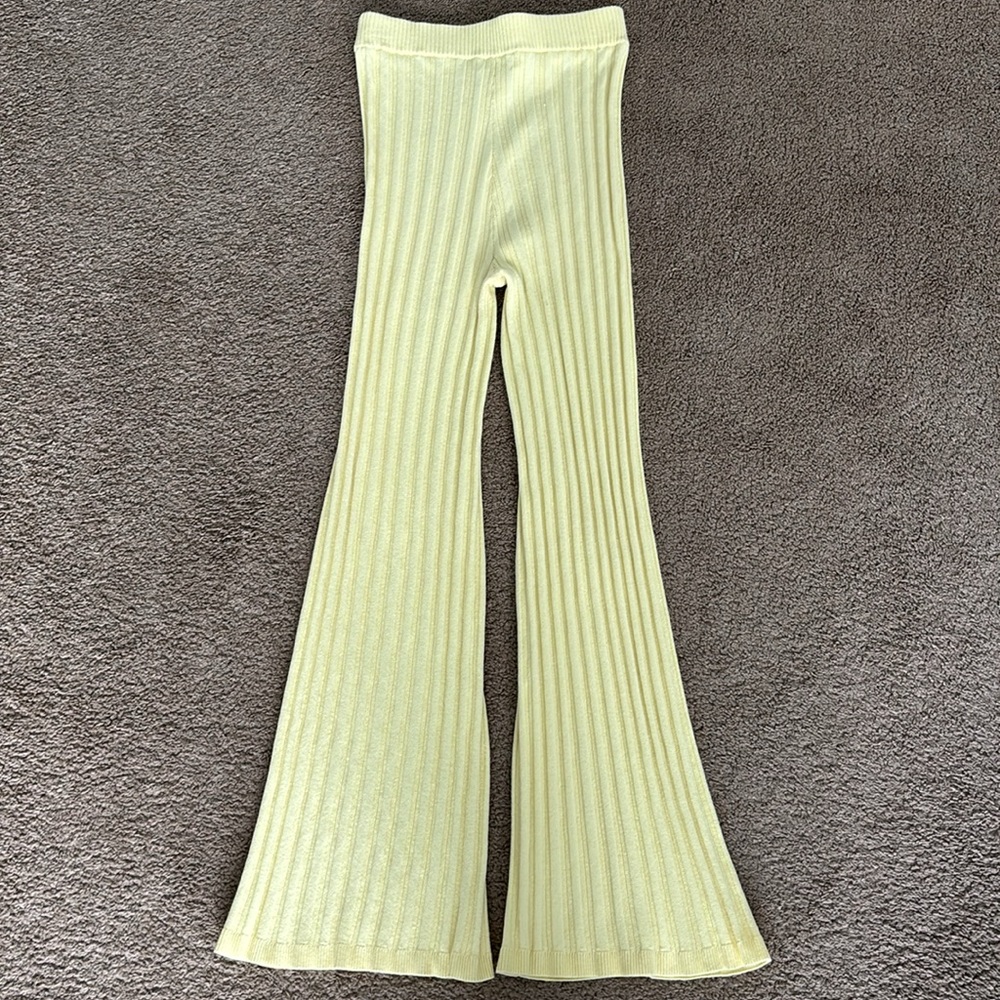 Ronny Kobo Xiomara Knit Pants in Pale Yellow - Picture 8 of 8